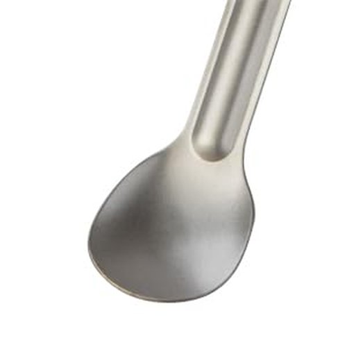 COMTAI Ultra-Light Titanium Long Handle Spoon, 8.5 Inches Eco-Friendly Space-SavingCamping Hiking Picnic Utensil