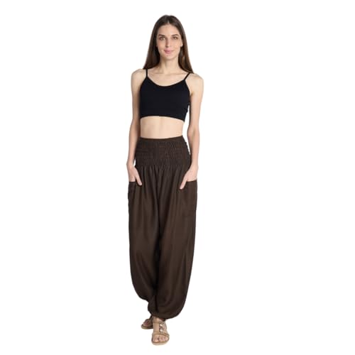 High-Waisted Boho Yoga Pants for Women - Tranquil Threads Harem Style