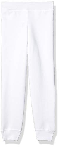 Kids Jogger Pants Large White ComfortSoft EcoSmart Fleece