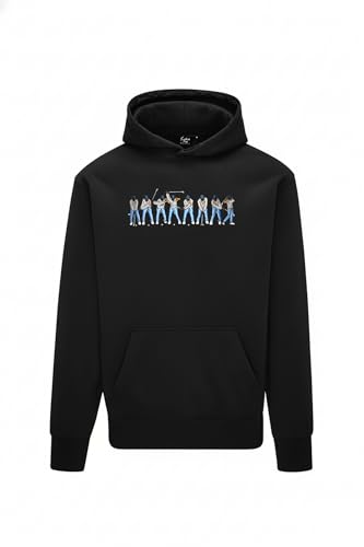 Men's Fleece Golf Hoodie Medium Black - Soft Cotton-Blend Swing Embroidery