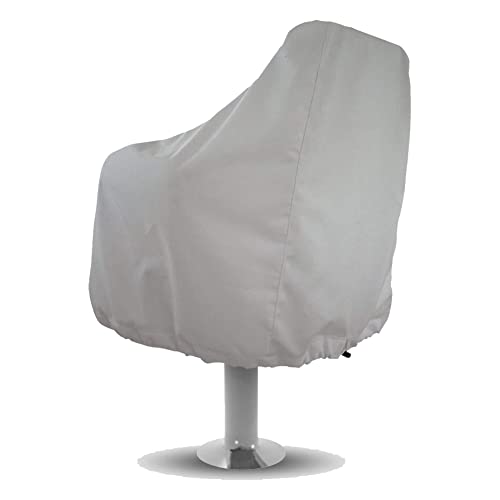 22 x 24 x 25 Inch Waterproof Boat Seat Cover - Silver Weatherproof Pedestal Seat Protector