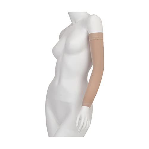 Juzo Soft 2001 20-30mmhg Standard Armsleeve with Silicone Top Band for Women,Beige,3 (III)