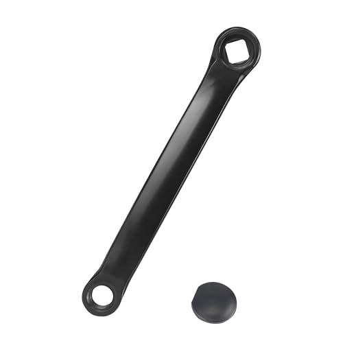 WEEROCK Bike Left Crank Arm 170mm Steel Diamond Hole Bicycle Replacement Prats, Black/Silvery