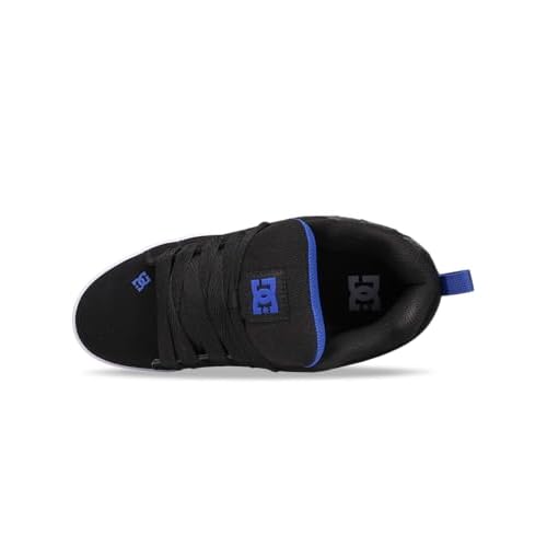 DC Men's Court Graffik Skate Shoe, Black/Blue