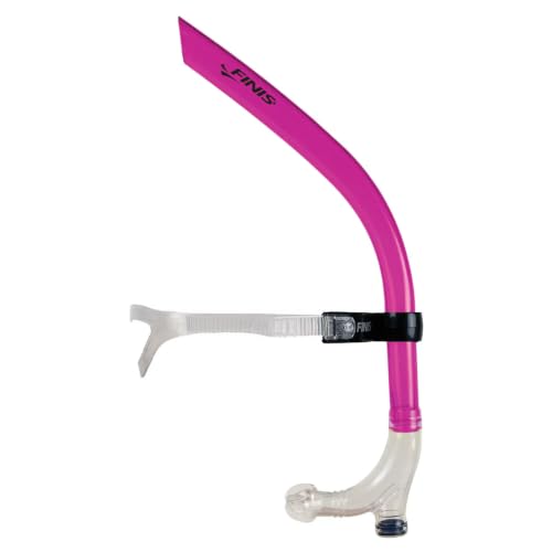 Swim Snorkel for Adult Training - Center-Mount Design, Pink