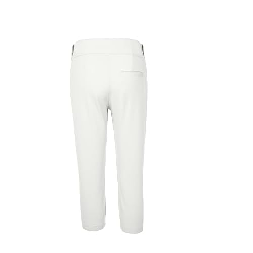 Mizuno Women's Belted Stretch Fastpitch Softball Pant, White, Small