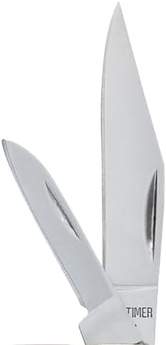 Old Timer 33OT Middleman Jack 5.7in S.S. Traditional Folding Knife with 2.4in Clip Point Blade and Sawcut Handle for Outdoor, Hunting, Camping and EDC,Brown