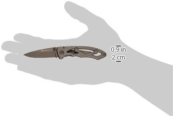 Smith & Wesson CK400 5.4in High Carbon S.S. Folding Knife with a 2.2in Drop Point Blade and Stainless Steel Handle for Outdoor, Tactical, Survival and EDC
