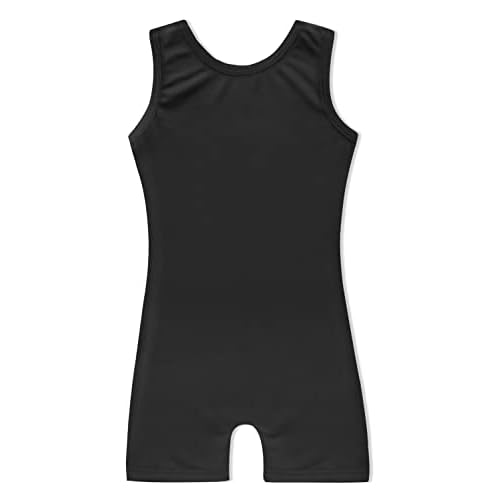 HOZIY Gymnastics Leotards with Shorts for Girls Toddlers Kids Biketard Tumbling Outfits Sparkle Unicorn Leopard Galaxy