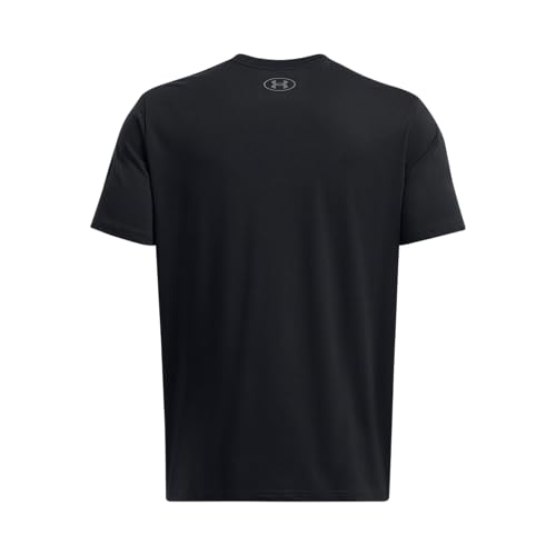 Under Armour Men's Large Black & Pitch Gray Graphic Sports T-Shirt - Quick-Drying Cotton Blend