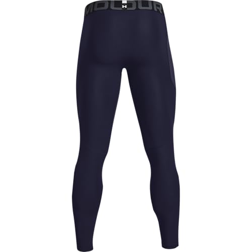 Under Armour Men's HeatGear Armour Leggings - Medium Midnight Navy White