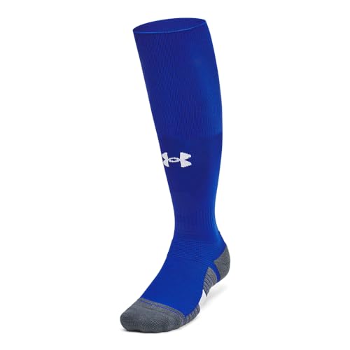 Under Armour Unisex Magnetico Over-the-Calf Socks Large Royal Pitch Gray White