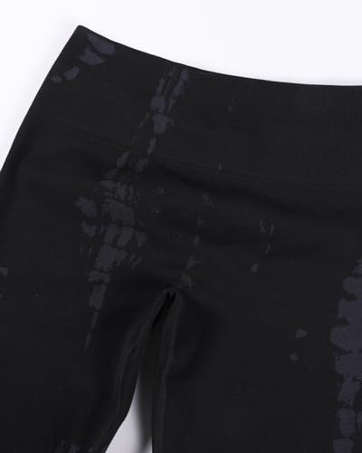 AUROLA Women's Seamless Compression Workout Leggings - Large Black