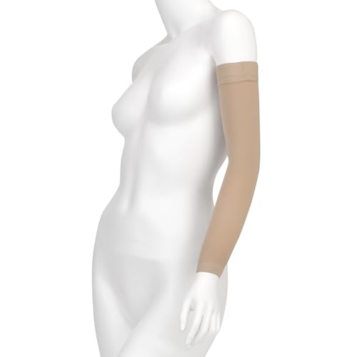 Juzo Soft 2000 15-20mmhg Max Armsleeve with Silicone Top Band for Women, 2 (II) Max, Beige