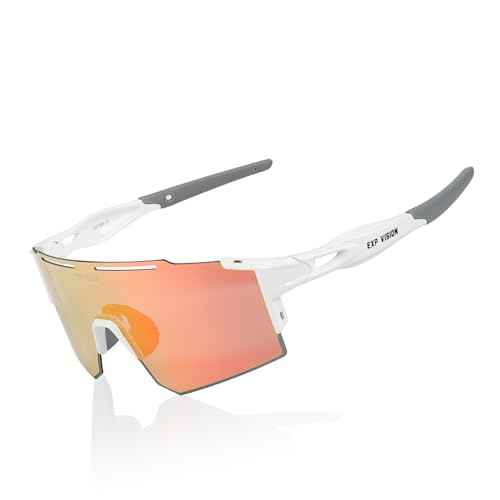 EXP VISION Polarized Cycling Glasses, UV 400 Sports Sunglasses Biking Goggles Running Hiking Golf Fishing Driving