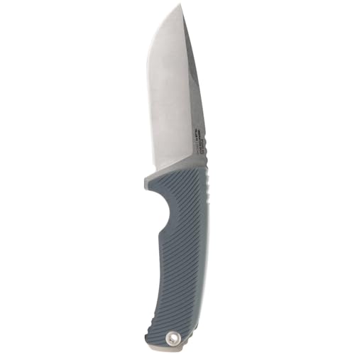 Fixed Blade Knife with Gray Handle - 4.2-Inch Full Tang CRYO 440C Steel