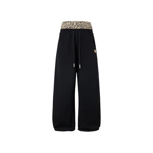 Aelfric Eden Baggy Wide Leg Sweatpants for Women Men Double Waist Camo Elastic Waisted Lounge Pants with Pockets