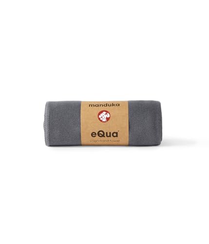 Manduka Microfiber Yoga Hand Towel - Midnight, 16 x 24 inches, Thunder Variant