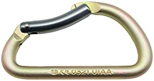 Modified D High Tensile Steel Carabiner with Captive Pin Bent Gate 30kN