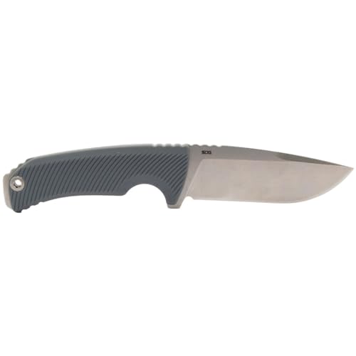 Fixed Blade Knife with Gray Handle - 4.2-Inch Full Tang CRYO 440C Steel