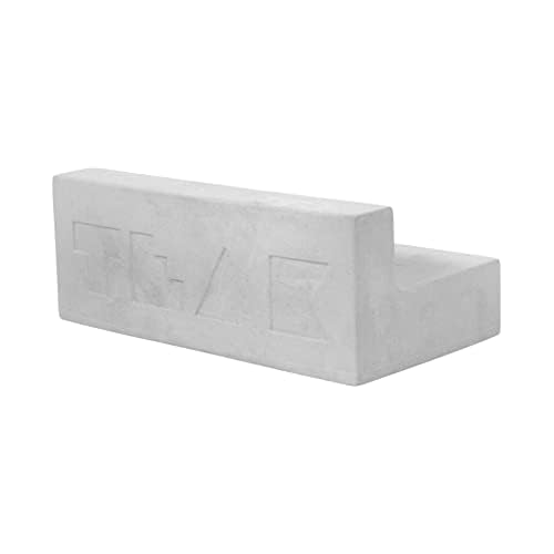 Teak Tuning Monument Series Concrete Fingerboard Ledge Obstacle - 5" Wide, 2" Tall - Ultra Premium, Super Durable Polymer Modified Concrete - Sterling Gray Colorway