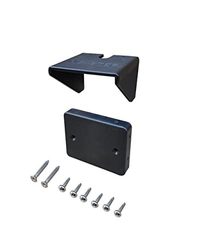 Marine Transducer Mounting Plate Kit with Spray Shield - Black + Transducer Cover