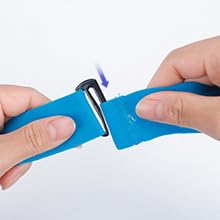 Rich Green Valley Heart Rate Monitor Replacement Strap Adjustable Chest Strap Compatible with Myzone MZ-SWITCH (Medium, Blue)