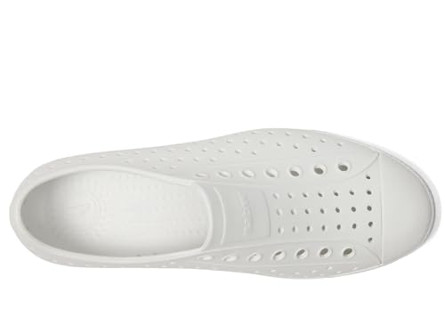 Unisex Lightweight Casual Sneakers - Native Shoes Jefferson Style - Shell White, 10 Women / 8 Men