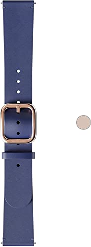 Leather Watch Band 18mm Blue RG Buckle Without Stitching Men Women