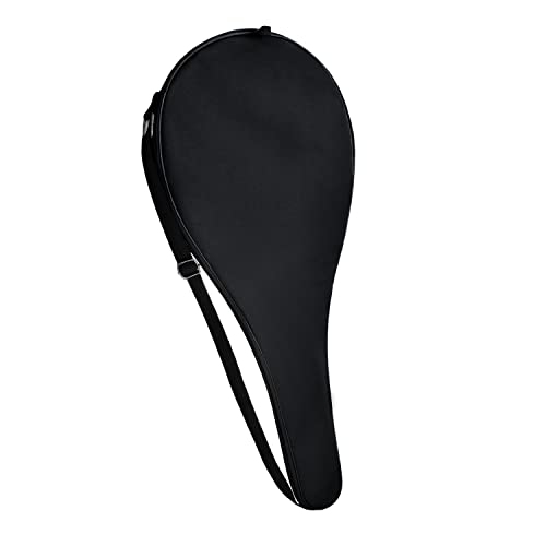 Black Tennis Bag with Padded Rackets Cover & Adjustable Shoulder Strap - 31x11.4 inches