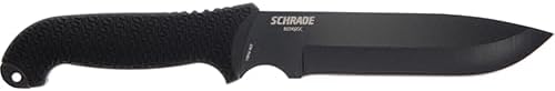 Schrade Delta Class Bedrock High Carbon Steel Fixed Blade Knife with 7in Drop Point Blade for Buschcraft