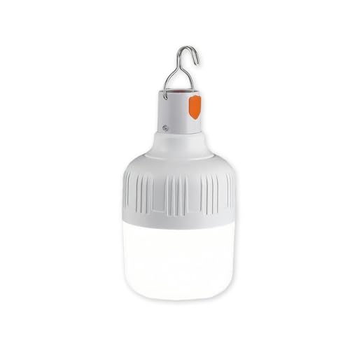 LED Camping Light, 800 lumens, Powered by Rechargeable Batteries, White Portable Pendant Lights, Waterproof (2.2IN-1)