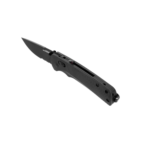 SOG Flash AT Daily Carry Ambidextrous Partially Serrated Pocket Folding Knives Ergonomic Handle D2 Steel Blade