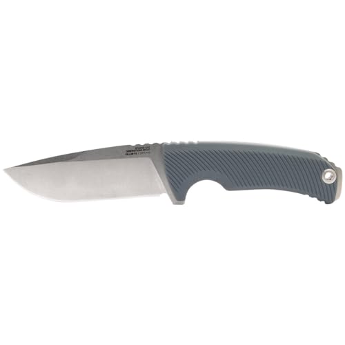 Fixed Blade Knife with Gray Handle - 4.2-Inch Full Tang CRYO 440C Steel