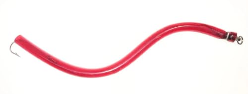 Translucent Red Flexible Trolling Tube Fishing Lure - 12 Inch for Striped Bass & Game Fish