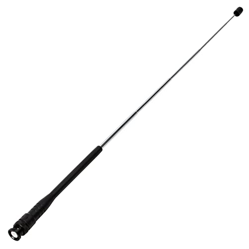 Telescopic Dual-Band VHF UHF Antenna for Handheld Two-Way Radios - 6.1Inch-19.8Inch Retractable