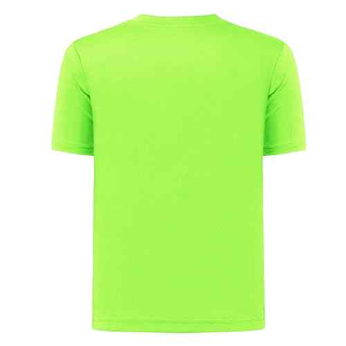 Dreammonkey 4T to Youth Neon Shirt Kids Rash Guard UPF 50+ Dry Fit Athletic Short Sleeve T Shirts for Boys and Girls