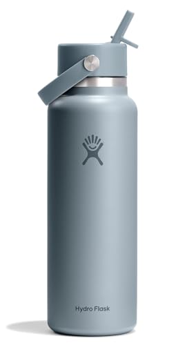 40 Oz Insulated Stainless Steel Water Bottle with Leakproof Straw Lid
