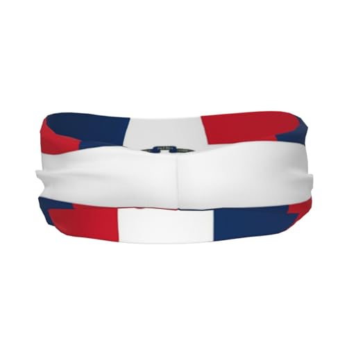 Dominican Republic Flag Sports Headband Moisture-Wicking Sweatband for Running & Fitness - Unisex