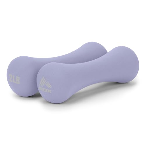 Purple 4LB Neoprene Hand Weights for Home Workouts - RBX