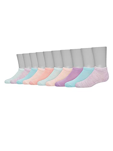 Hanes Girls' Ankle Socks 10-Pair Pack - Pastel Assorted ComfortSoft Stretch
