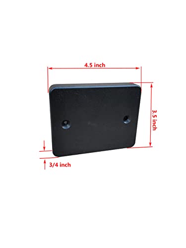 Marine Transducer Mounting Plate Kit with Spray Shield - Black + Transducer Cover