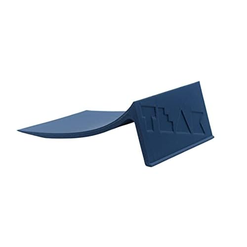 Teak Tuning Fingerboard Poly Launch Kicker Ramp - 4.5" Long, 3" Wide, 1.5" Tall - Fingerboard Obstacle in Blue Steel Colorway