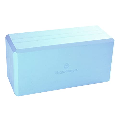 Blue Large Foam Yoga Block - Extra Large Support Beveled Edges for Taller or Less Flexible Yogis