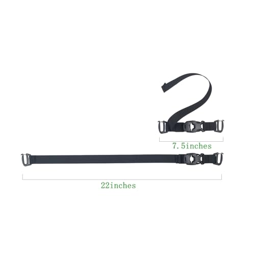 MOLLE Tactical Webbing Straps for Backpack Attachments - 4 Pack, Black