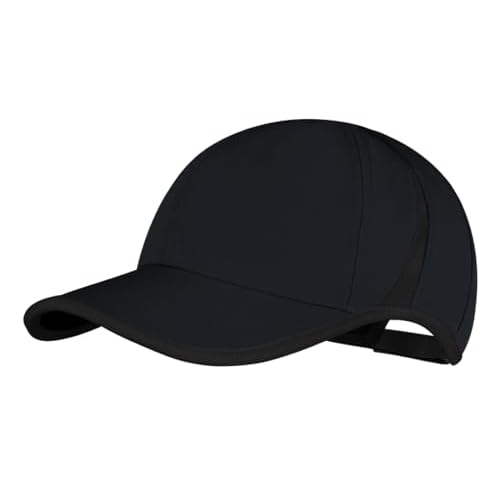 Black Baseball Cap Men's Dry Fit Hat Lightweight Running Hats Women Ball Caps