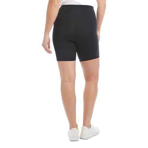 Danskin Women's High Rise Bike Shorts - Workout Shorts - Volleyball Shorts - Yoga and Dance, 2-Pack