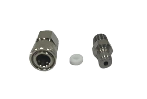 3Skull Universal Paintball Remote Line Quick Connect-Disconnect – Male and Female Set, Silver