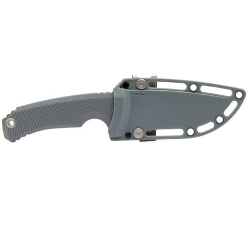 Fixed Blade Knife with Gray Handle - 4.2-Inch Full Tang CRYO 440C Steel