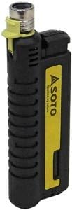 SOTO Pocket Torch - Refillable Extended Torch Lighter with Telescoping Burner Head, Electronic Ignition, Strong Wind-Resistant Butane Lighter for Candles, Grill, BBQ, Camping, Shipped Empty